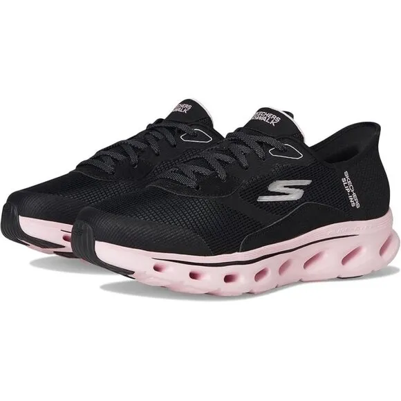 Skechers GO WALK Glide-Step 2.0 Belah Slip-Ins – Women’s Size 7.5 – Black &amp; Pink