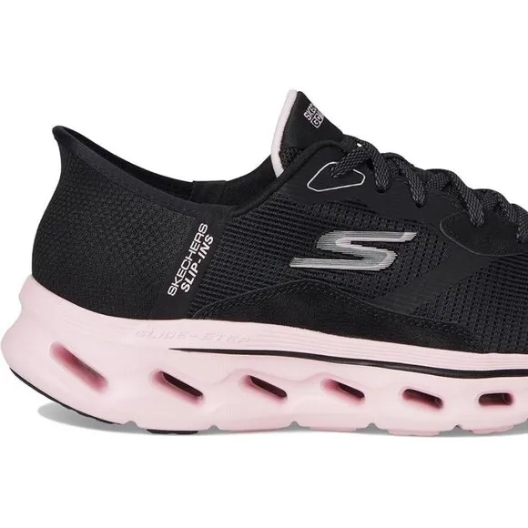 Skechers GO WALK Glide-Step 2.0 Belah Slip-Ins – Women’s Size 7.5 – Black &amp; Pink