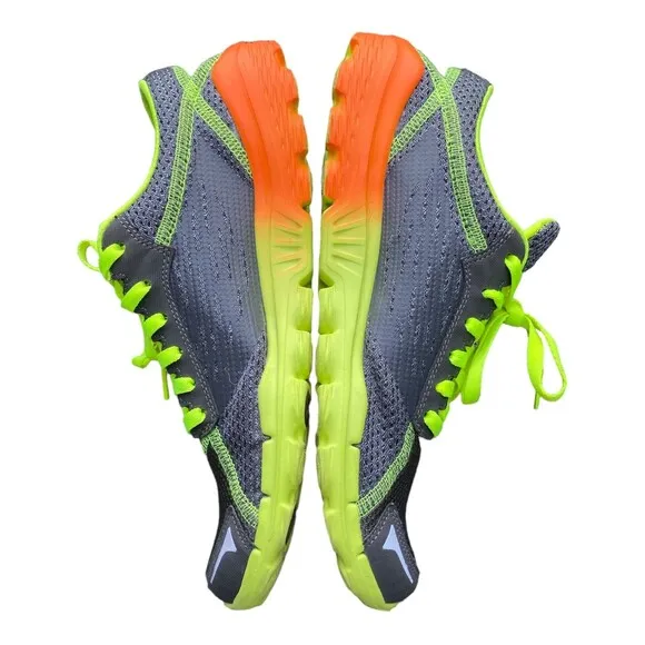 Skechers GOrun 2  Men's US10 Grey neon green orange running minimalist shoes