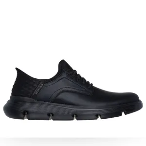Skechers Hands Free Slip-Ins Garza Gervin Black Leather Oxfords Size 10.5 New