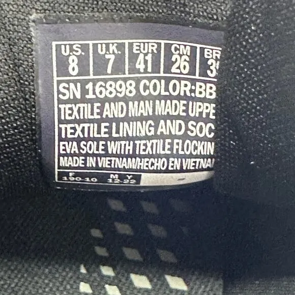 Skechers Men’s Air Cooled Memory Foam Lite-Foam Machine Washable Black Size 8