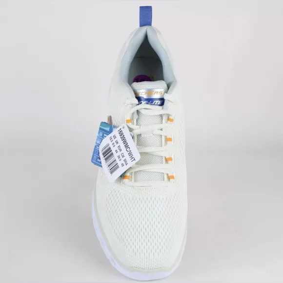 Skechers Men's Elite Flex Air-Cooled Memory Foam Shoes White/Chalk/Blue 16939WMC