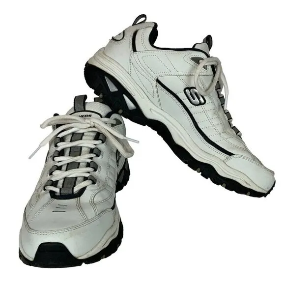 Skechers Mens Energy Afterburn Sneakers Size 12 White Casual Shoes SN 50081