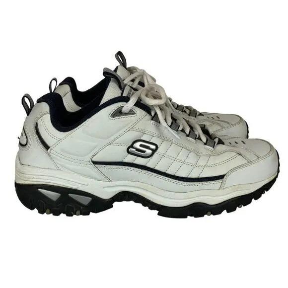 Skechers Mens Energy Afterburn Sneakers Size 12 White Casual Shoes SN 50081