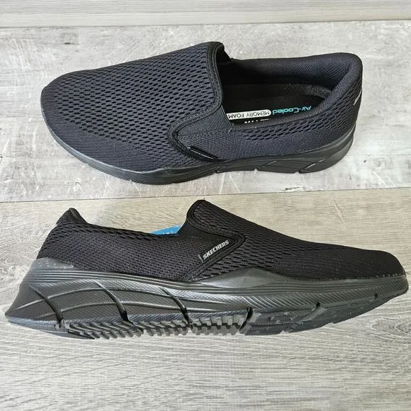 Skechers Mens Relaxed Fit Air-Cooled Memory Foam Shoes 232016 Black Size 10.5
