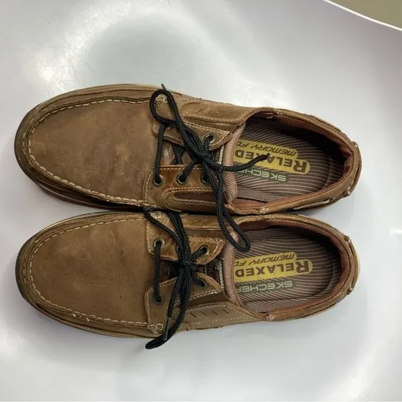 Skechers relaxed fit memory foam boat shoes size 11