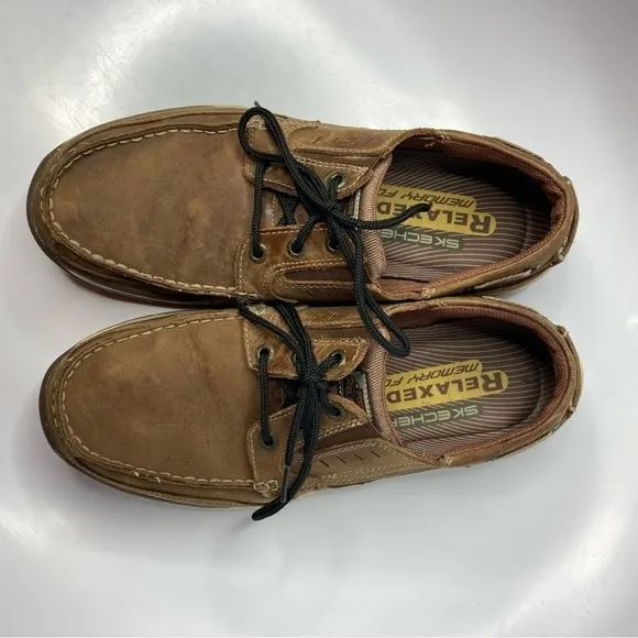Skechers relaxed fit memory foam boat shoes size 11