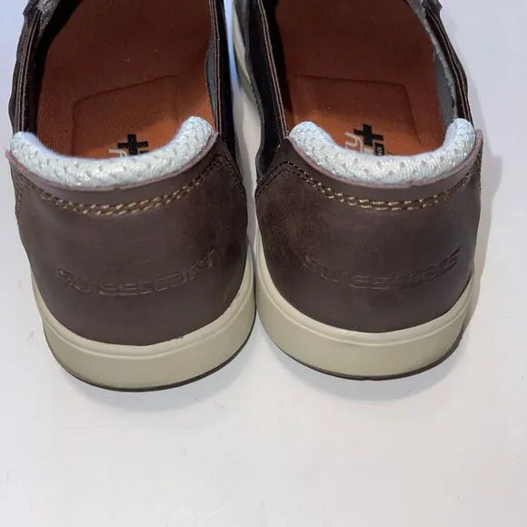 Skechers RelaxedFit Memory Foam SlipOn Boat Shoes Brown Leather - Mens Size 10.5