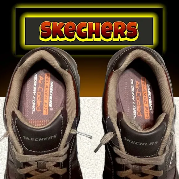Skechers Rovato-Texon Relaxed Fit Shoe | Men 10.5 (Brown) Air-Cooled Memory Foam