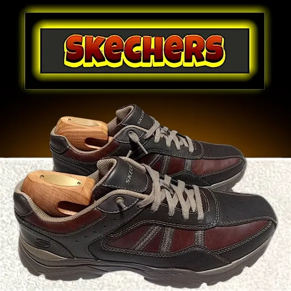Skechers Rovato-Texon Relaxed Fit Shoe | Men 10.5 (Brown) Air-Cooled Memory Foam