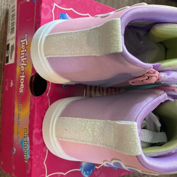 Skechers Shoes Girls Size 3 314785 SLIGHT TWINKLE SPARKS WING CHARM Iridescent