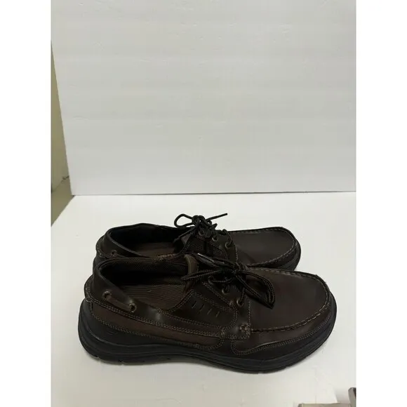 Skechers Shoes Mens 12 Brown Leather Relaxed Fit Memory Foam