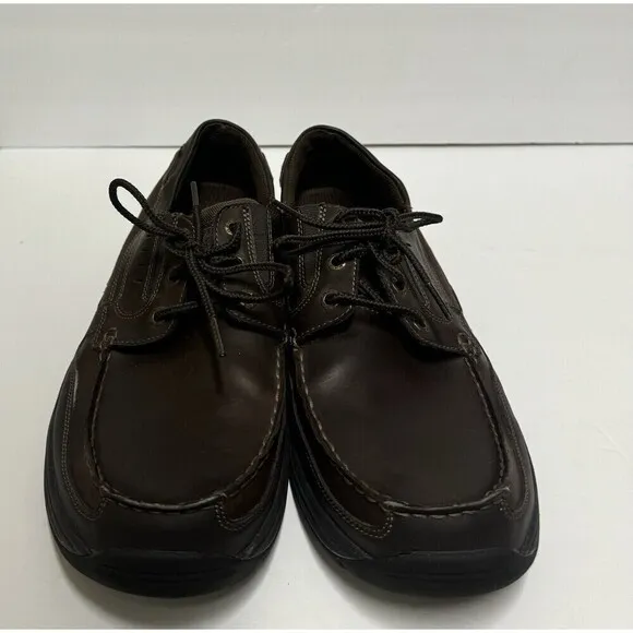 Skechers Shoes Mens 12 Brown Leather Relaxed Fit Memory Foam