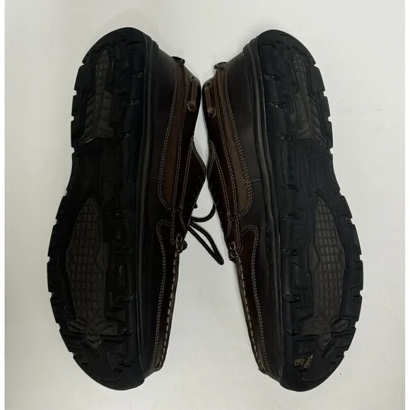 Skechers Shoes Mens 12 Brown Leather Relaxed Fit Memory Foam