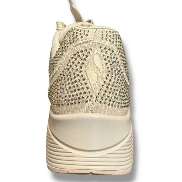 Skechers Street Uno Disco Rave sneaker Rhinestone Air Cooled Vegan Sz 7.5