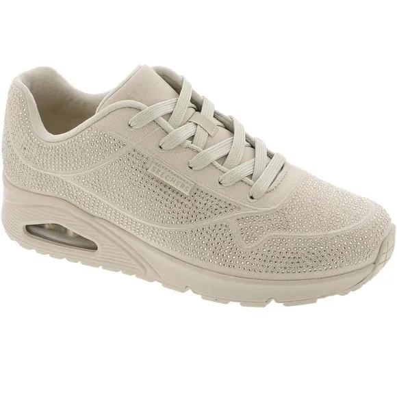 Skechers Street Uno Disco Rave sneaker Rhinestone Air Cooled Vegan Sz 7.5