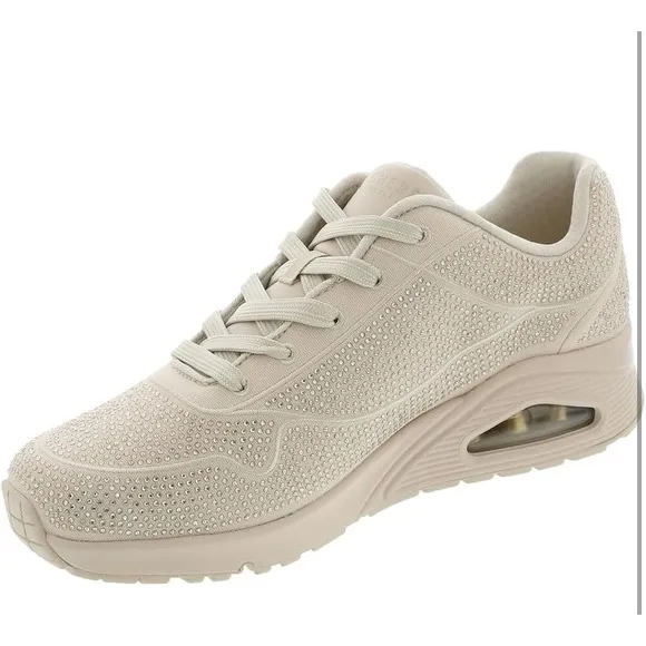 Skechers Street Uno Disco Rave sneaker Rhinestone Air Cooled Vegan Sz 7.5