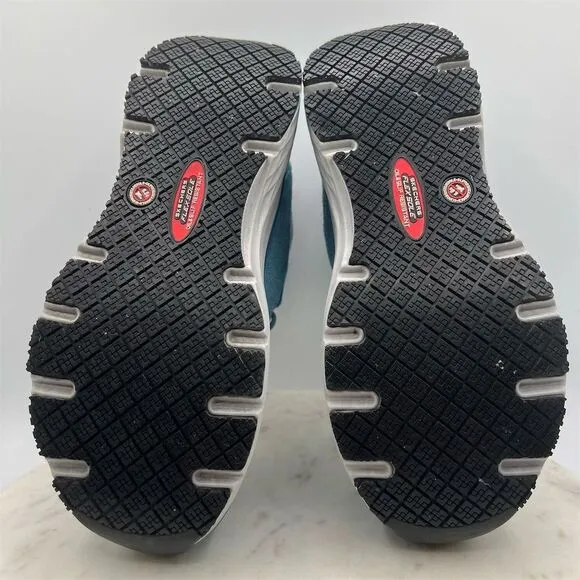 Skechers Unisex Work Boots Size 8.5 Blue Arch Fit Slip‎ Resistant
