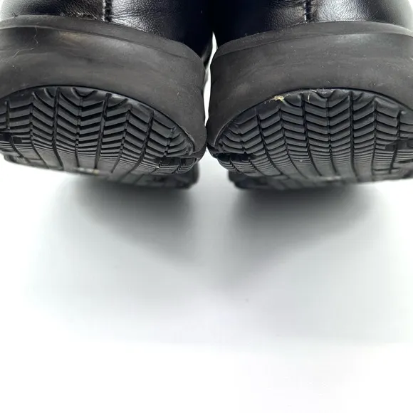 Skechers women Work Relaxed Fit Sure Track Bernal SR blk leather work shoes 7.5