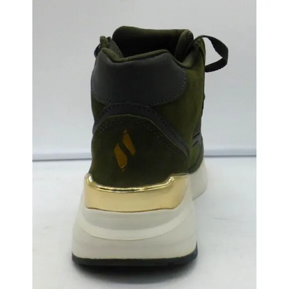 Skechers Women’s Rovina High-Top Sneakers 155250-Olive Green, Sz. 8-small defect