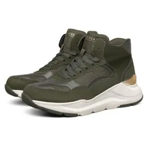 Skechers Women’s Rovina High-Top Sneakers 155250-Olive Green, Sz. 8-small defect