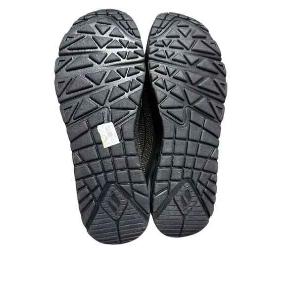 SKECHERS Women's Sneakers Size 8.5 Black Uno Disco Rave Athletic Shoes