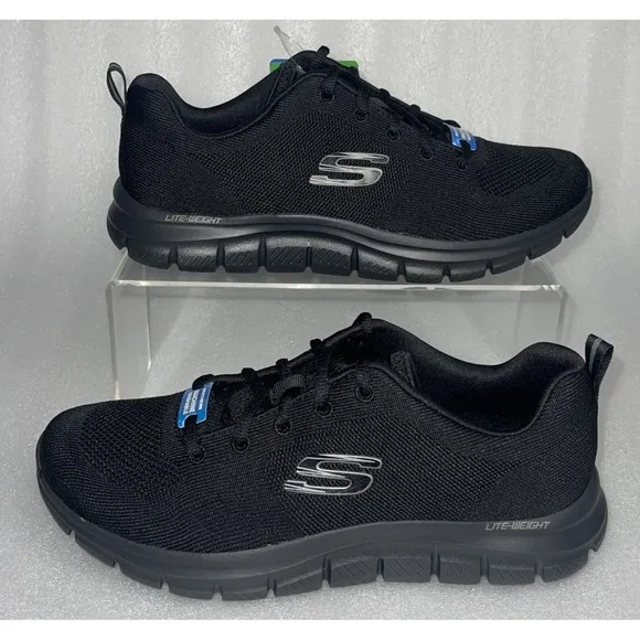 Skechers Women's Sport Track Daytime Dreamer Athletic Sneakers Black Size 8 NEW