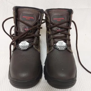 Skechers Work Steel Toe Boots New Size 9.5 puncture slip resistant Memory Foam