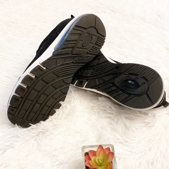 SKETCHERS Black mesh memory foam running workout athletic sneakers women 7.5