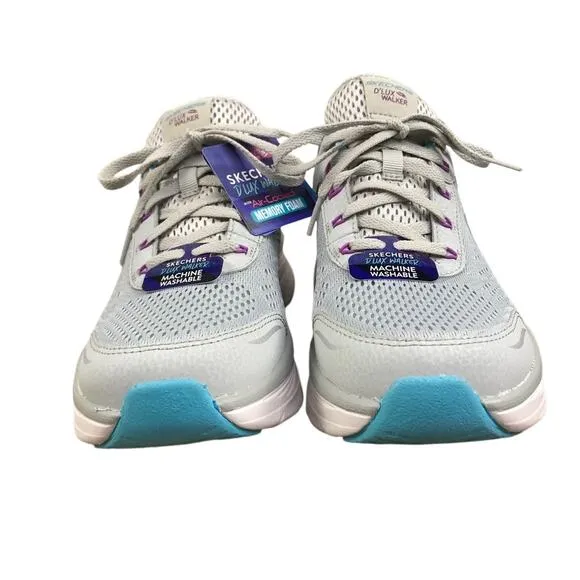 SKETCHERS D'Lux Walker Infinite Motion Sneaker Women 9 Gray Light Sporty NWT