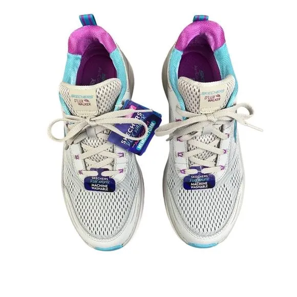 SKETCHERS D'Lux Walker Infinite Motion Sneaker Women 9 Gray Light Sporty NWT