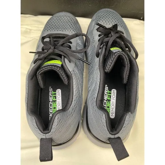 Sketchers Mens Gray Sneakers Shoes Memory Foam Wide Fit Size 11 SKU 6441