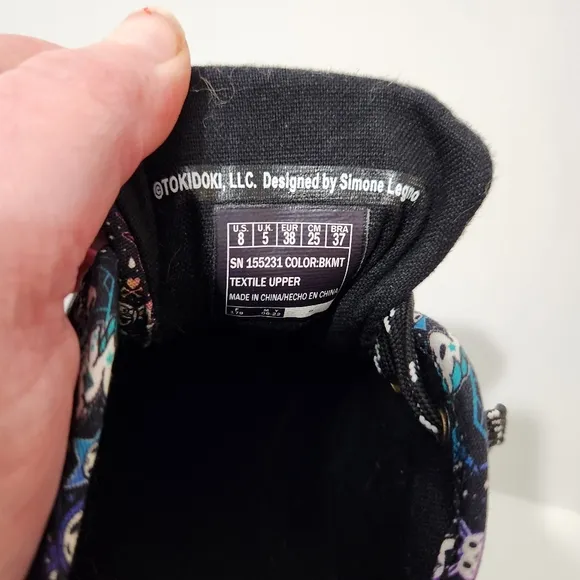 Sketchers Tokidoki Black Women's Shoes/Sneakers Size 8 155231 Black Purple Nwot