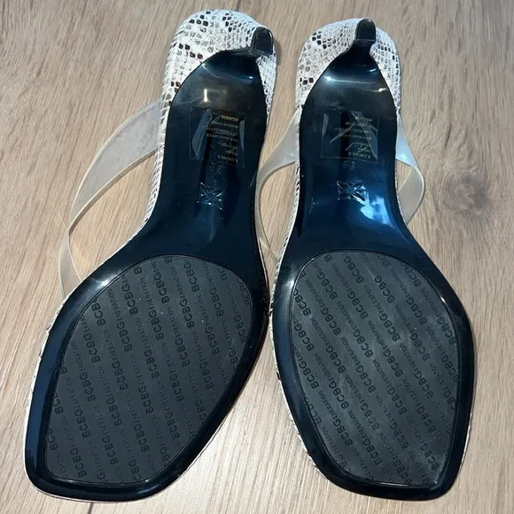 Snakeskin Print Women's Heeled Sandals