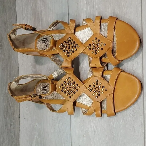 Sofft Womens Ankle Leather Sandals shoes sz 9.5M