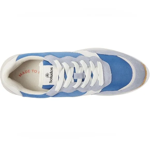 SOLUDOS PARADISO RETRO SNEAKERS COLOR BLUE WOMEN’S LACE-UP ROUND TOE SIZE US 8 *