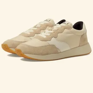 SOLUDOS PARADISO RETRO SNEAKERS COLOR WHITE /SAND LACE-UP ROUND TOE SIZE US 9