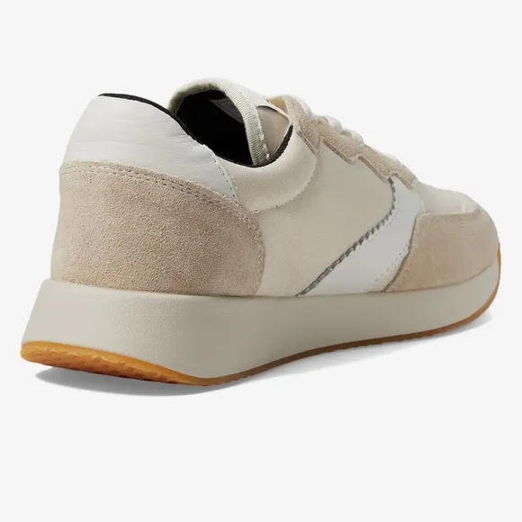 SOLUDOS PARADISO RETRO SNEAKERS COLOR WHITE /SAND LACE-UP ROUND TOE SIZE US 9