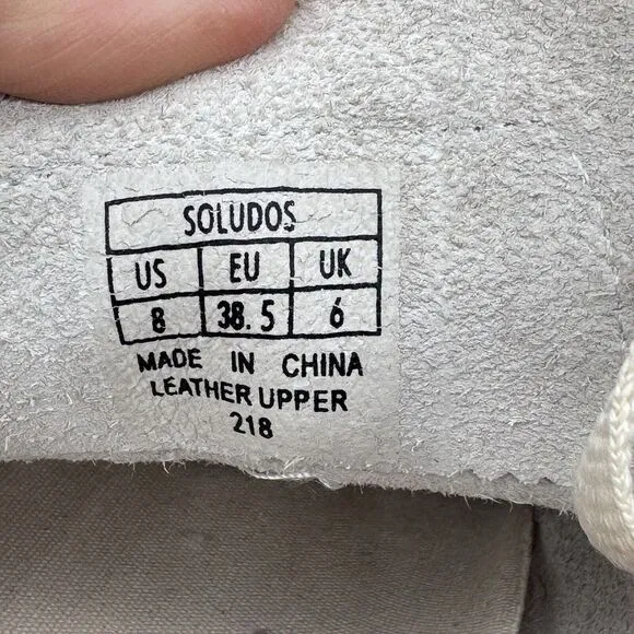 Soludos Womens Ibiza Platform Sneaker Lace Up Casual Shoes White Size 8 US