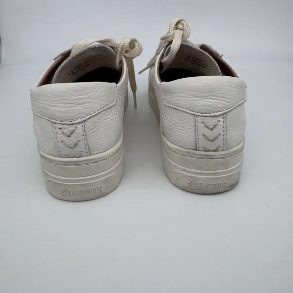 Soludos Womens Ibiza Platform Sneaker Lace Up Casual Shoes White Size 8 US