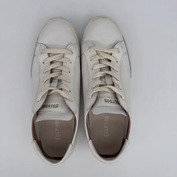Soludos Womens Ibiza Platform Sneaker Lace Up Casual Shoes White Size 8 US
