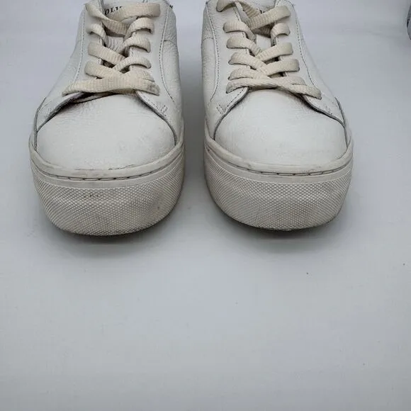 Soludos Womens Ibiza Platform Sneaker Lace Up Casual Shoes White Size 8 US