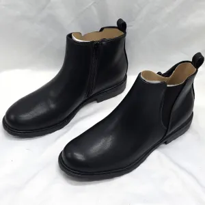 Sonoma Lottiee Almond Toe Mens Black Leather Chelsea Boots Memery Foam Ladies 8
