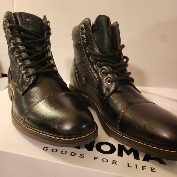 Sonoma Men's Black Graham Ankle Boots Size 9.5M New With Box