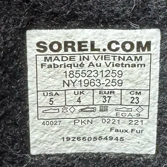 SOREL COMFORTABLE WATERPROOF BOOTS SIZE 5, EUR 37
