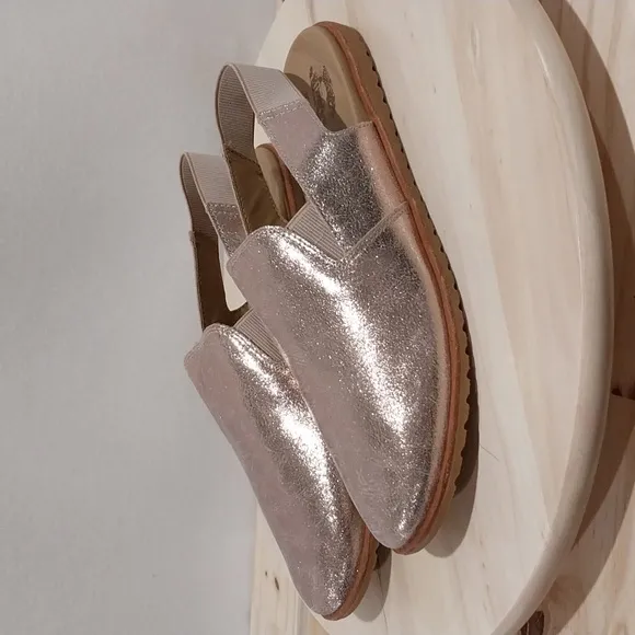 Sorel Ella Slingback Mule Women's Size 10 Rose Gold Flat Metallic Casual Shoes