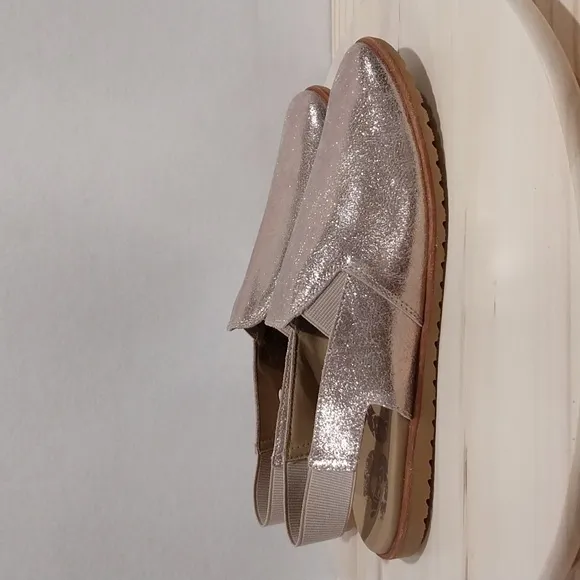 Sorel Ella Slingback Mule Women's Size 10 Rose Gold Flat Metallic Casual Shoes