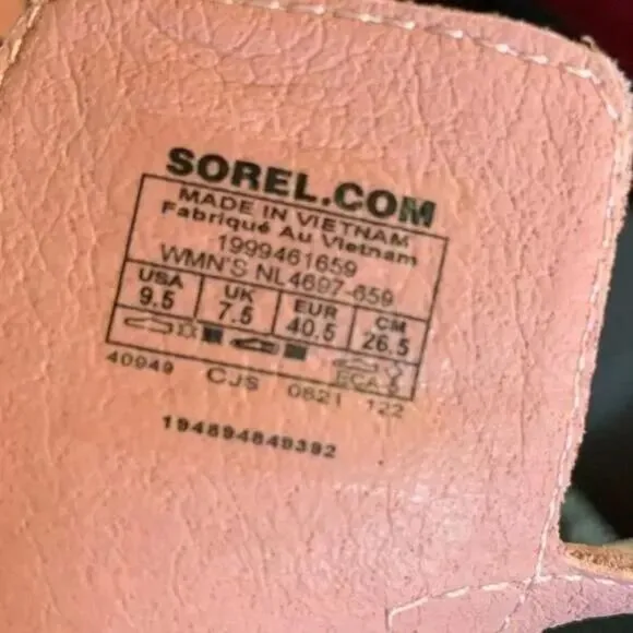 Sorel Kinetic Impact Sling Shoes Womens Size US 9.5 Strap Leather Sandals