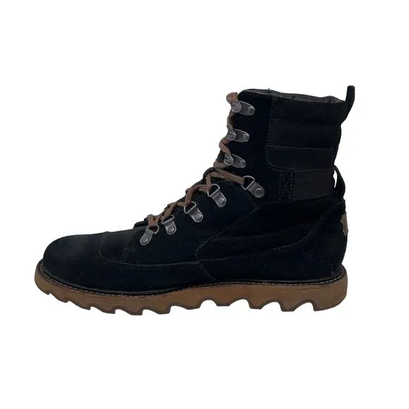 Sorel Mens Size 8.5 Mad Mukluk Boots Suede Leather Hawk Water Resistant Black
