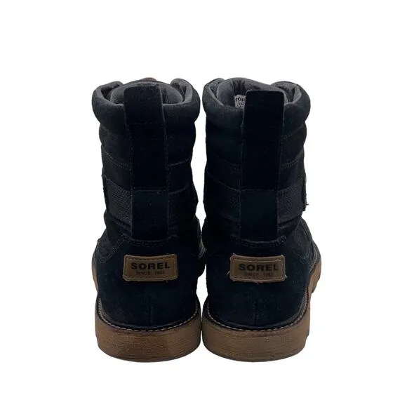 Sorel Mens Size 8.5 Mad Mukluk Boots Suede Leather Hawk Water Resistant Black